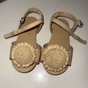 Janie & Jack Woven flower sandal